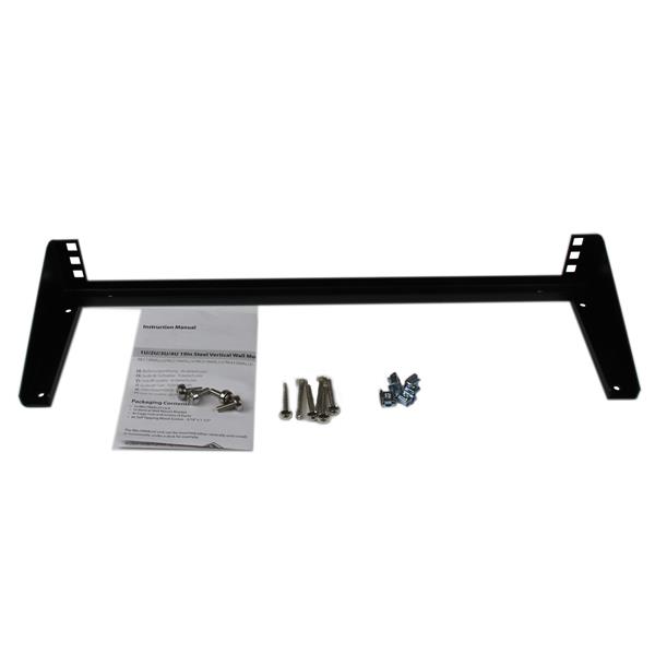 STARTECH.COM 19 Zoll 1HE vertikales Wandmontage Rack aus Stahl - 1U Rack Bracket 19 Zoll - Schwarz
