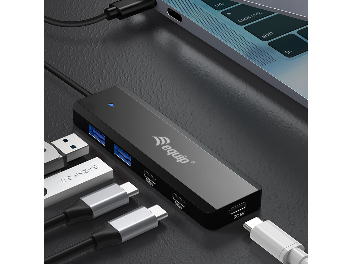 Equip 4-Port USB-C3.2-Hub->2xUSB-A 3.0/2xUSB-C/USB-C 5Gbps