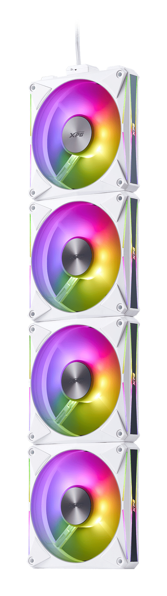 Lüfter XPG HURRICANE MAG 120 (120mm ARGB PWM Fan 4er Pack)WH retail