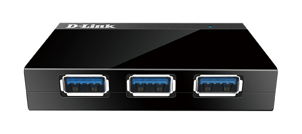 D-LINK DUB-1340 4-Port USB 3.0 Hub bis zu 5 Gbit/s zur Erweiterung von PC/Laptop mit vier USB 3.0 Ports inkl. Steckernetzteil