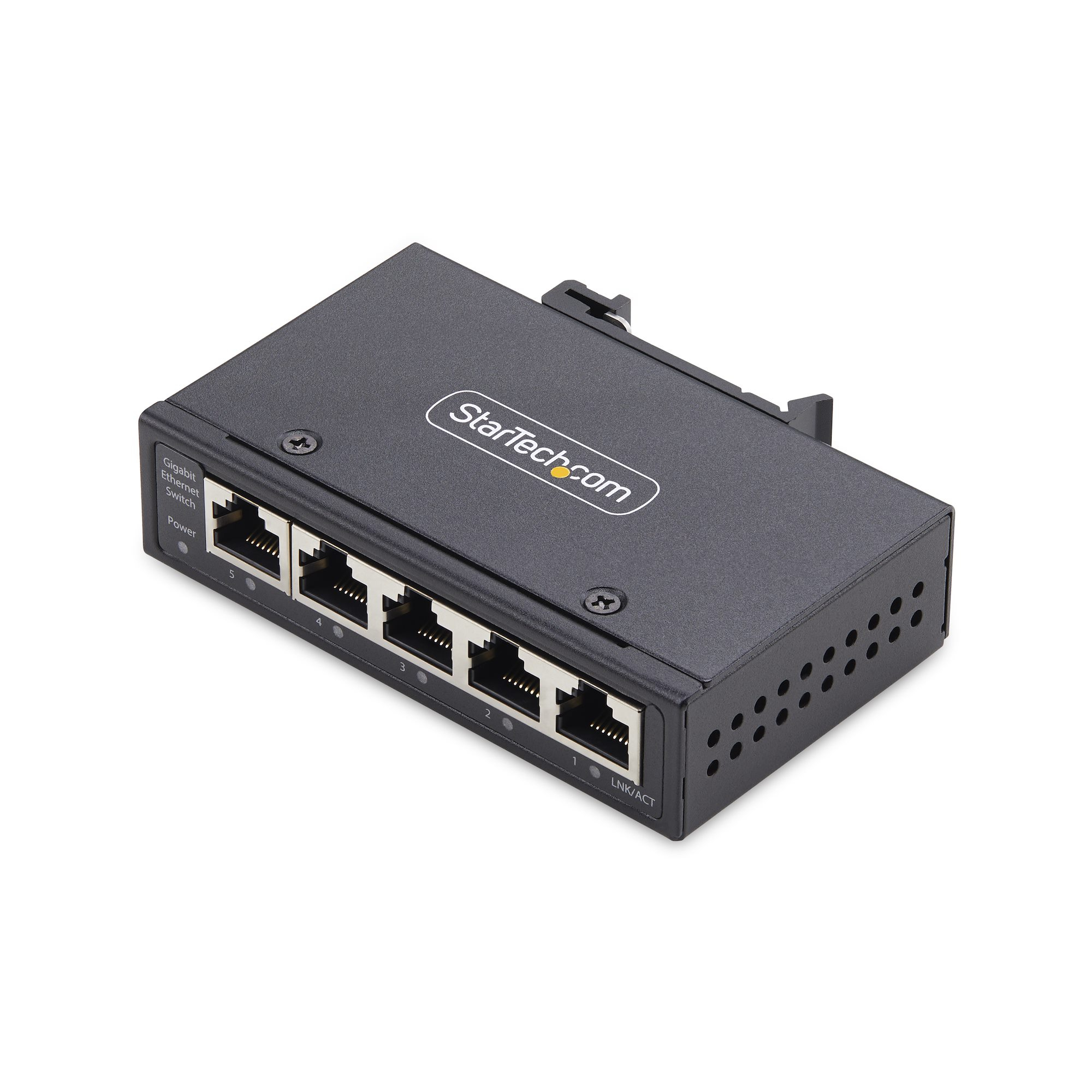 STARTECH.COM 5-Port Mini Netzwerk Switch fur Hutschiene/Wandmontage Unmanaged Industrie Gigabit LAN Switch 1Gb IP30 9-60 VDC TAA