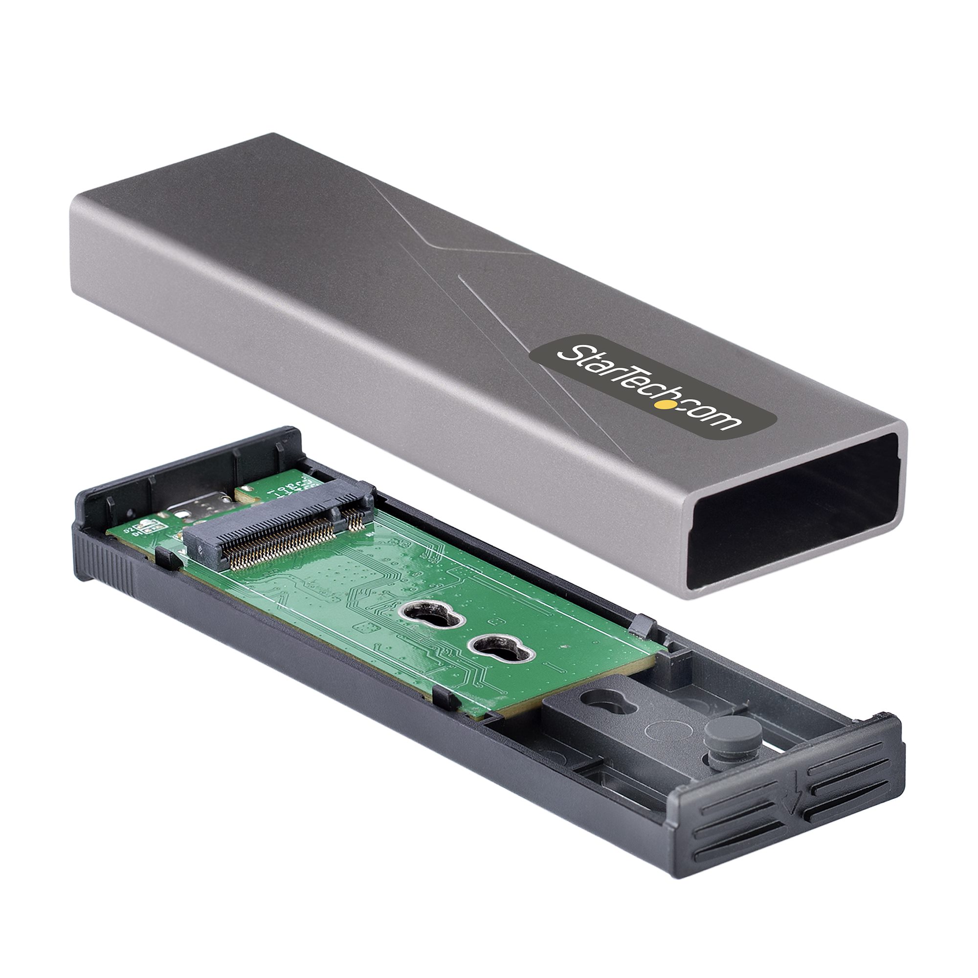 STARTECH.COM USB-C 10Gbps to M.2 NVMe or M.2 SATA SSD Enclosure Tool-free M.2 PCIe/SATA SSD Aluminum Enclosure USB-C & USB-A