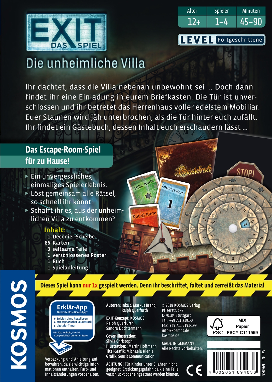 EXIT - Das Spiel - Die unheimliche Villa, Partyspiel