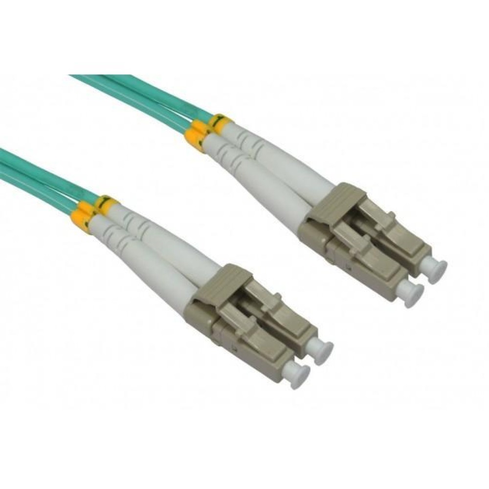EFB LWL Kabel Duplex Jumper LC-LC 50/125 OM3 15 Meter LSZH Halogenfrei aqua 2.0mm geprueft mit Messprotokoll