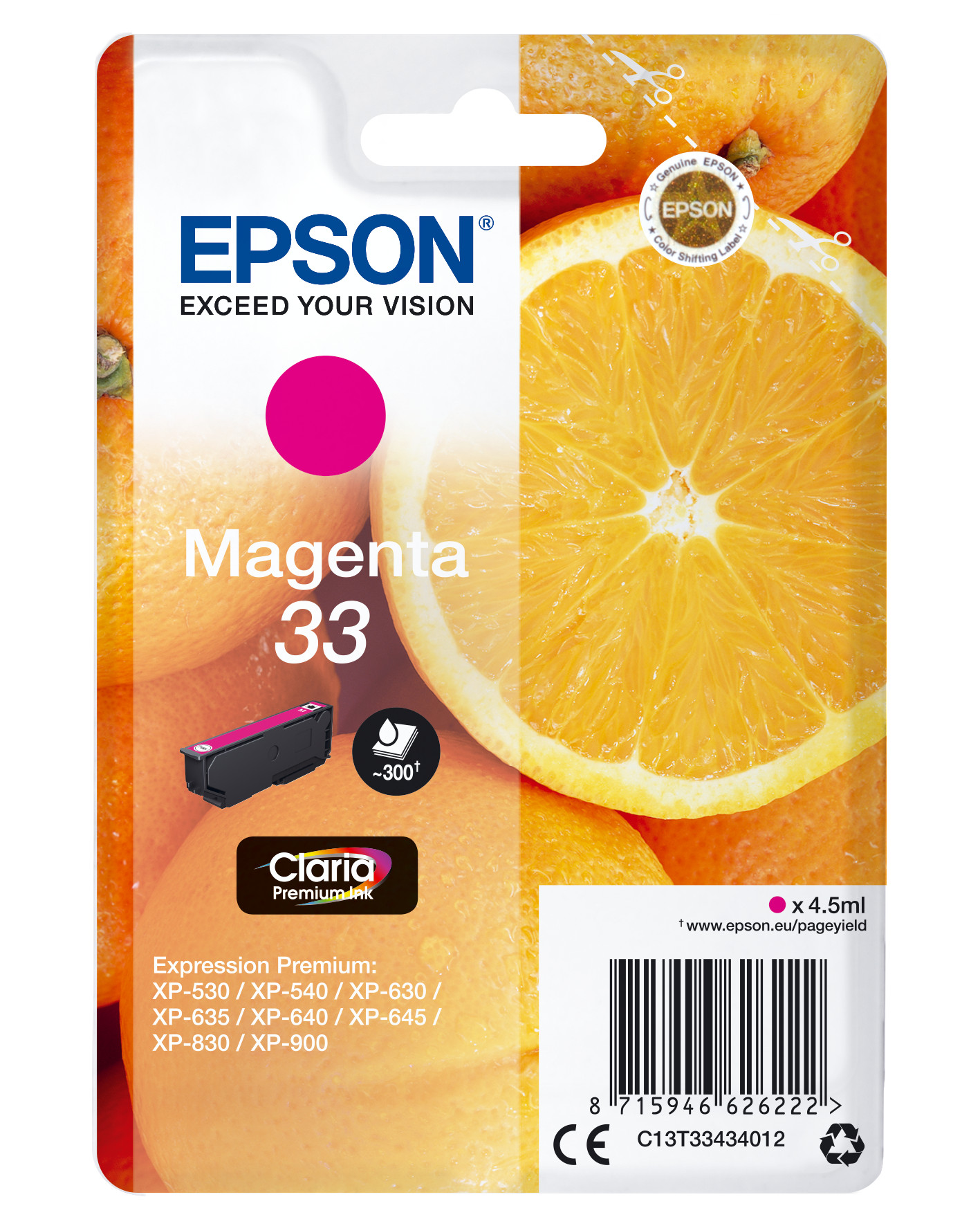 EPSON 33 / T3343 (Orangen) magenta Druckerpatrone