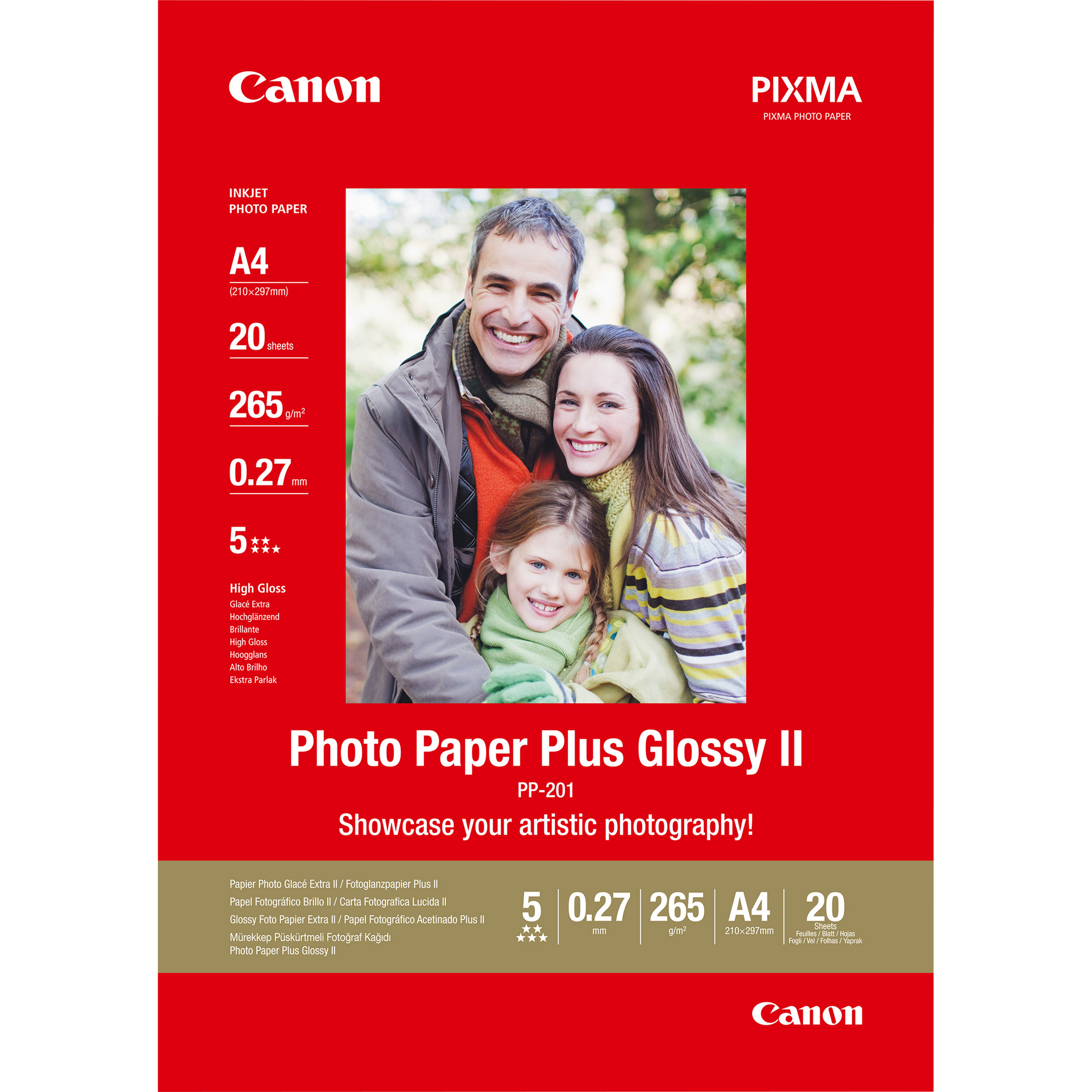 PP-201 PHOTO PAPER PLUS II GLOSSY A4 20SHTS