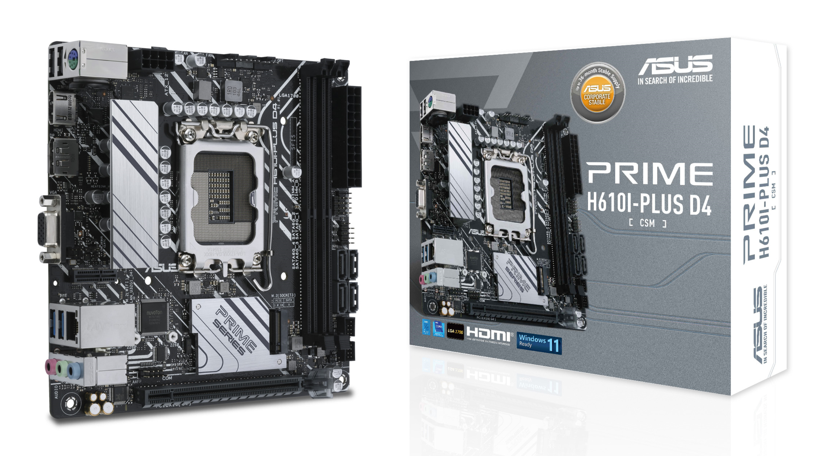 PRIME H610I-PLUS D4-CSM, Mainboard