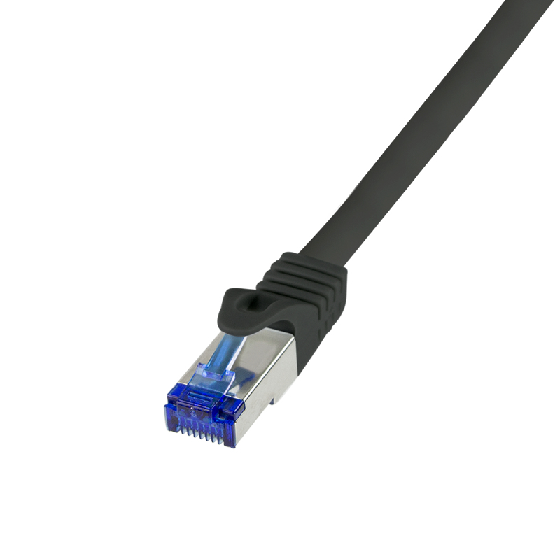 Logilink Patchkabel Ultraflex, Cat.6A, S/FTP, schwarz, 3 m