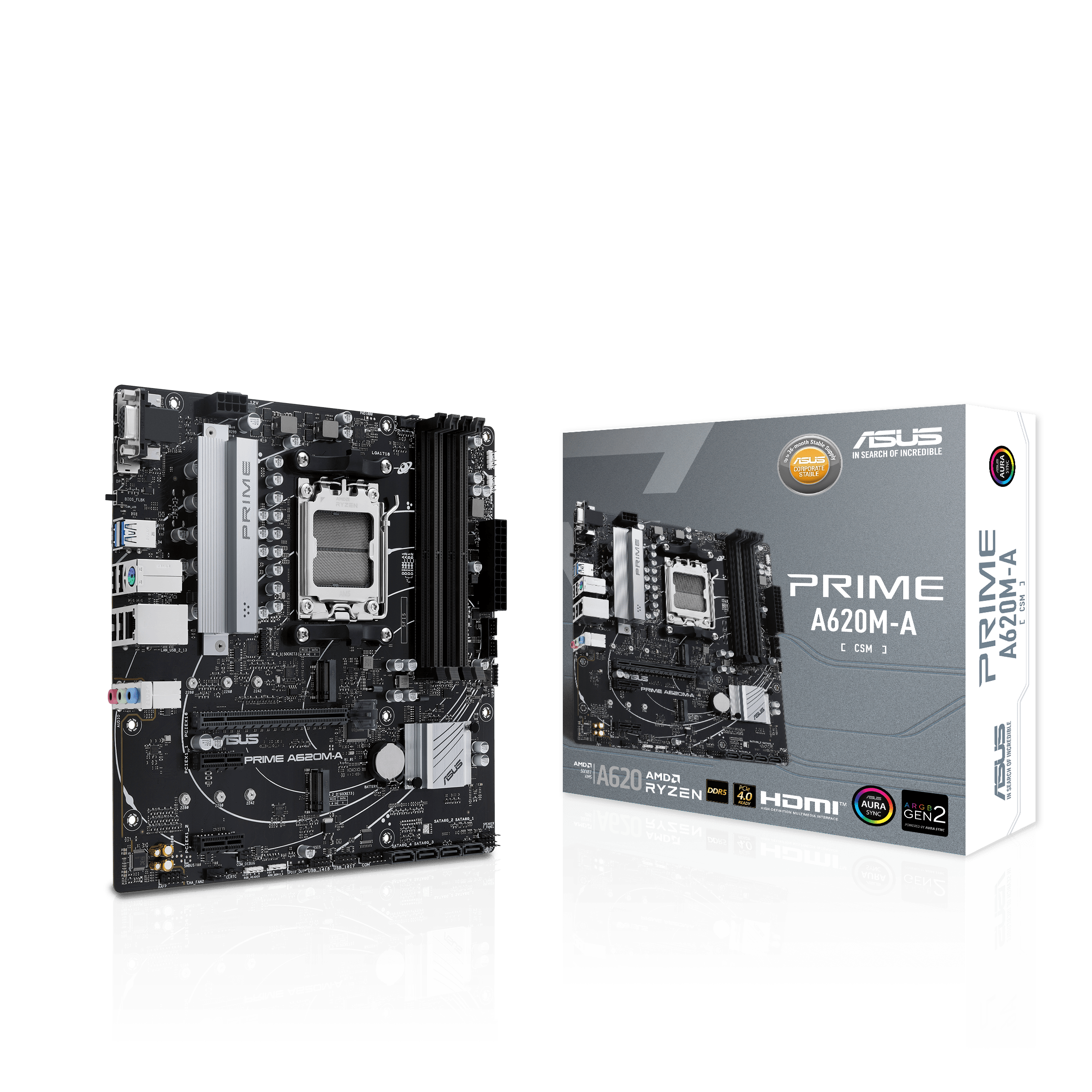 ASUS PRIME A620M-A-CSM AM5 MB 4xDDR5 4xSATA 2xM.2