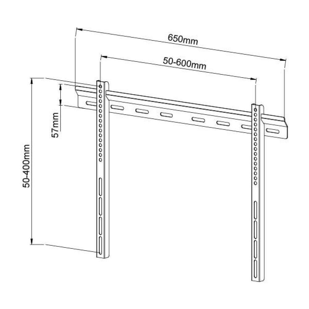 Techly Wandhalterung Ultra Slim für LCD/LED TV 40-65 schwar