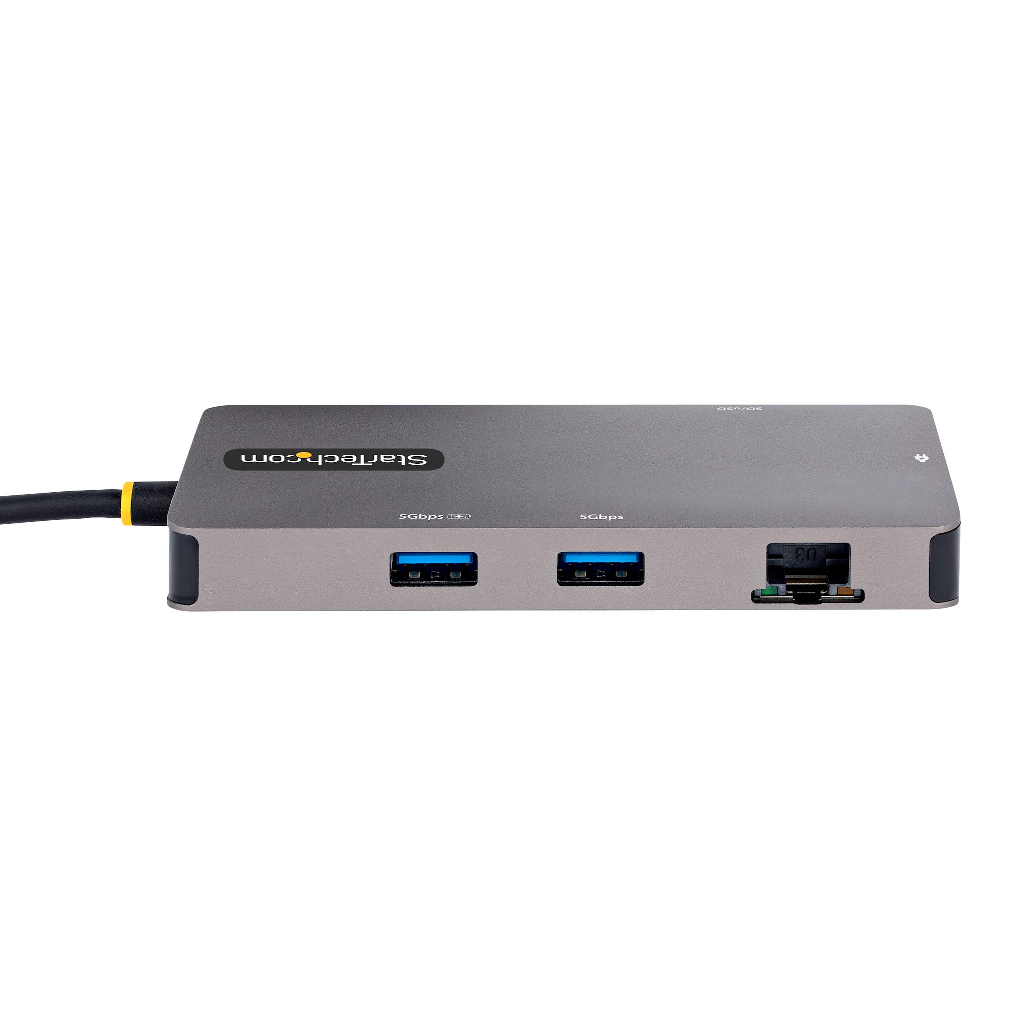 STARTECH.COM USB C Multiport Adapter Dual HDMI Video 4K 60Hz 2Pt 5Gbps USB-A Hub 100W PD GbE SD/MicroSD 12inch/30cm Cable