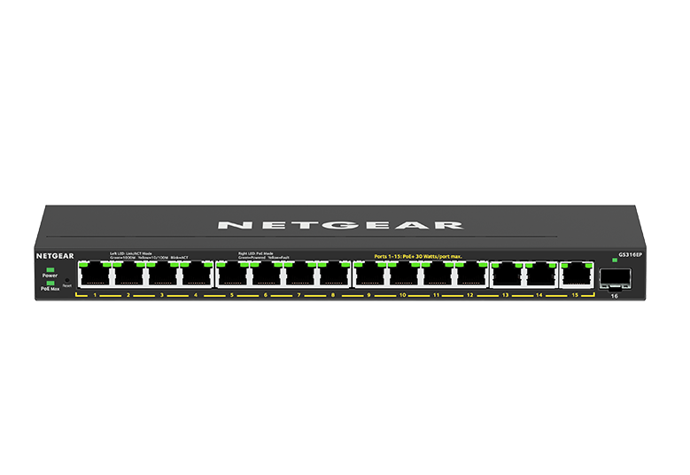 16-PORT POE+ GIGABIT SWITCH PLUS SWITCH POE+ 180W 1XSFP