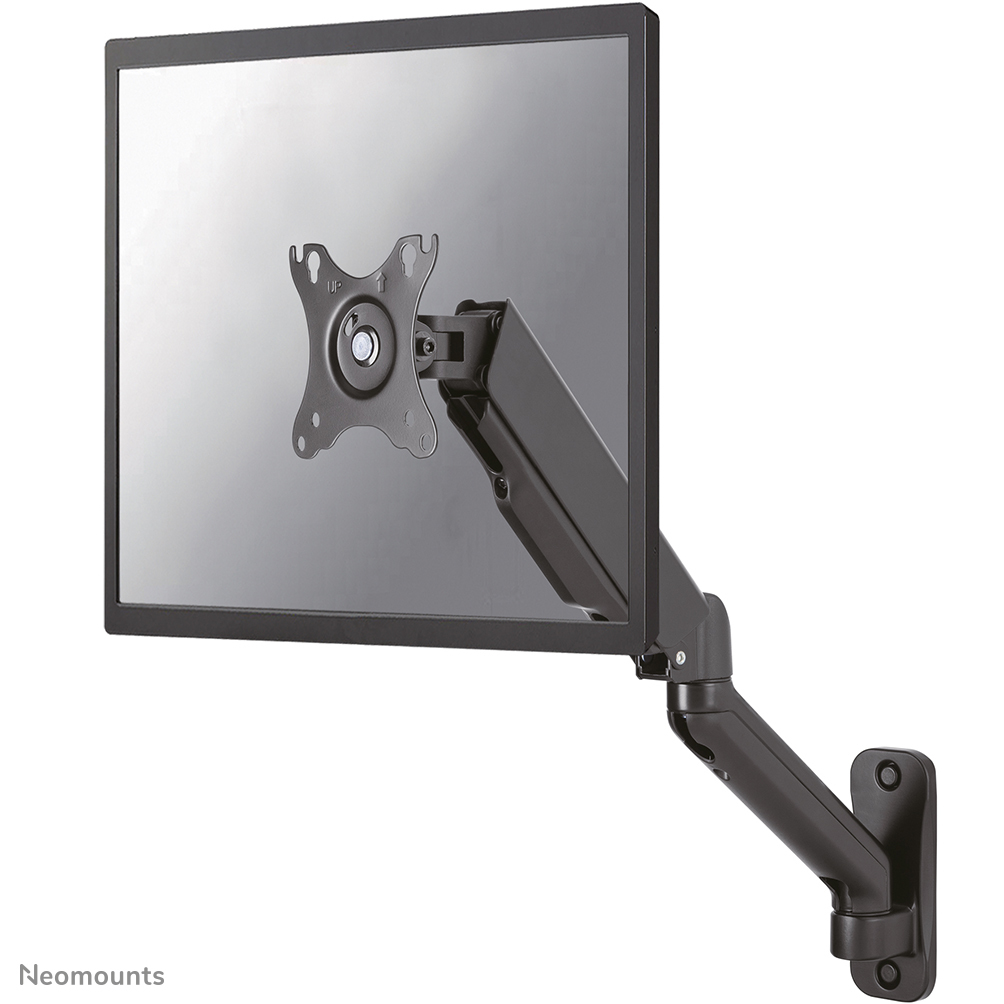 NEOMOUNTS wall mounted gas spring monitor arm 3 pivots VESA 100x100