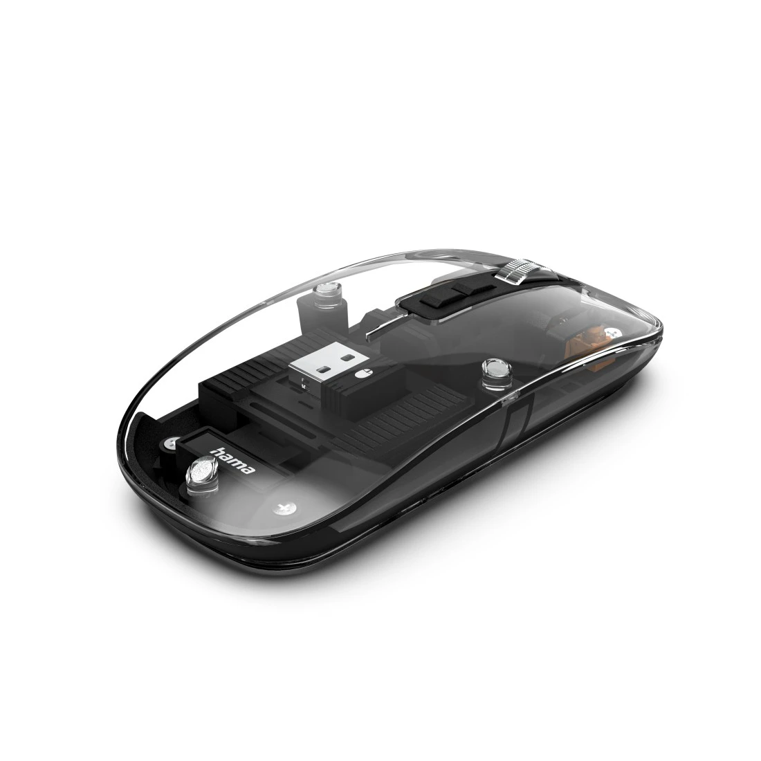 hama WM-600 Multi-Device Maus kabellos transparent