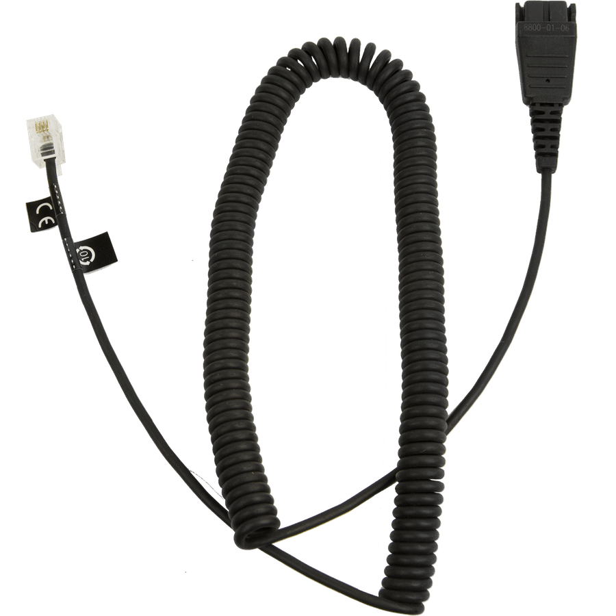 Jabra Kabelunterteil QD auf RJ10, spiral, 0,5m