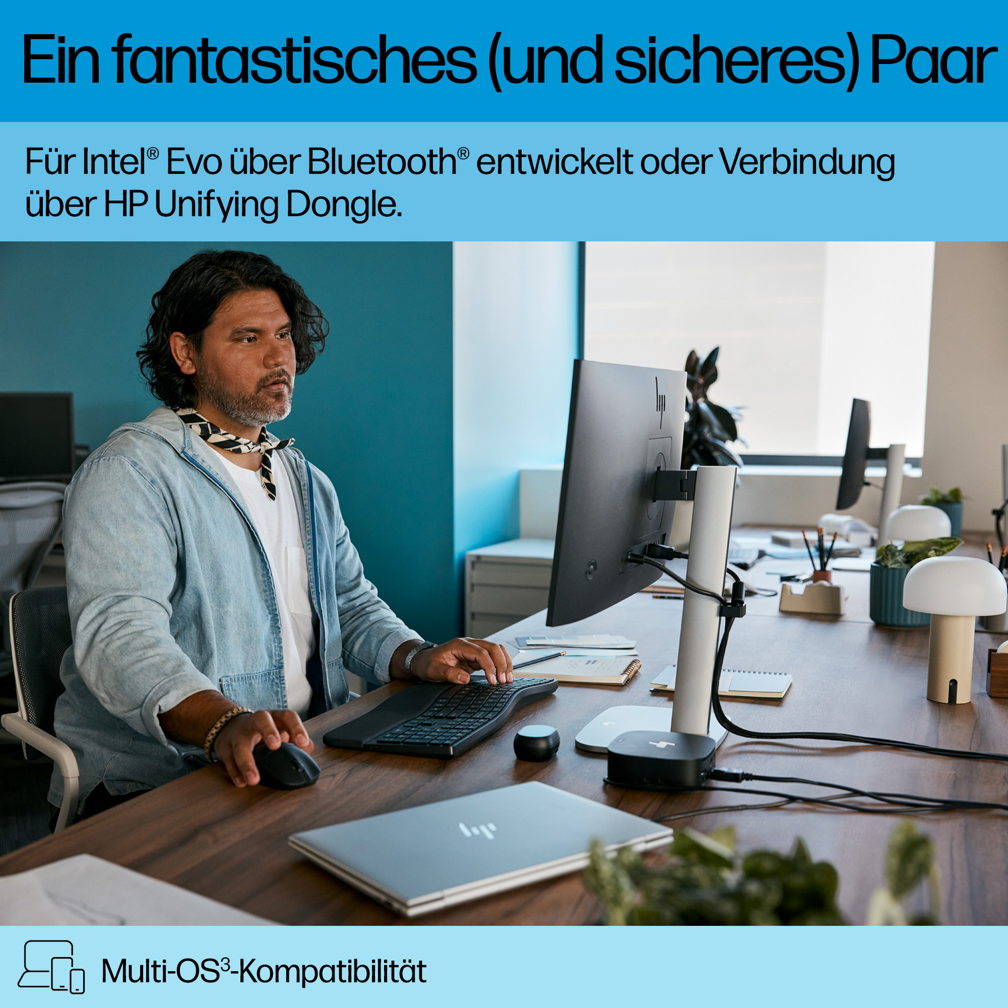 HP 685 Comfort Dual-Mode Keyboard and Mouse Combo Tastatur und maus set SmartBuy