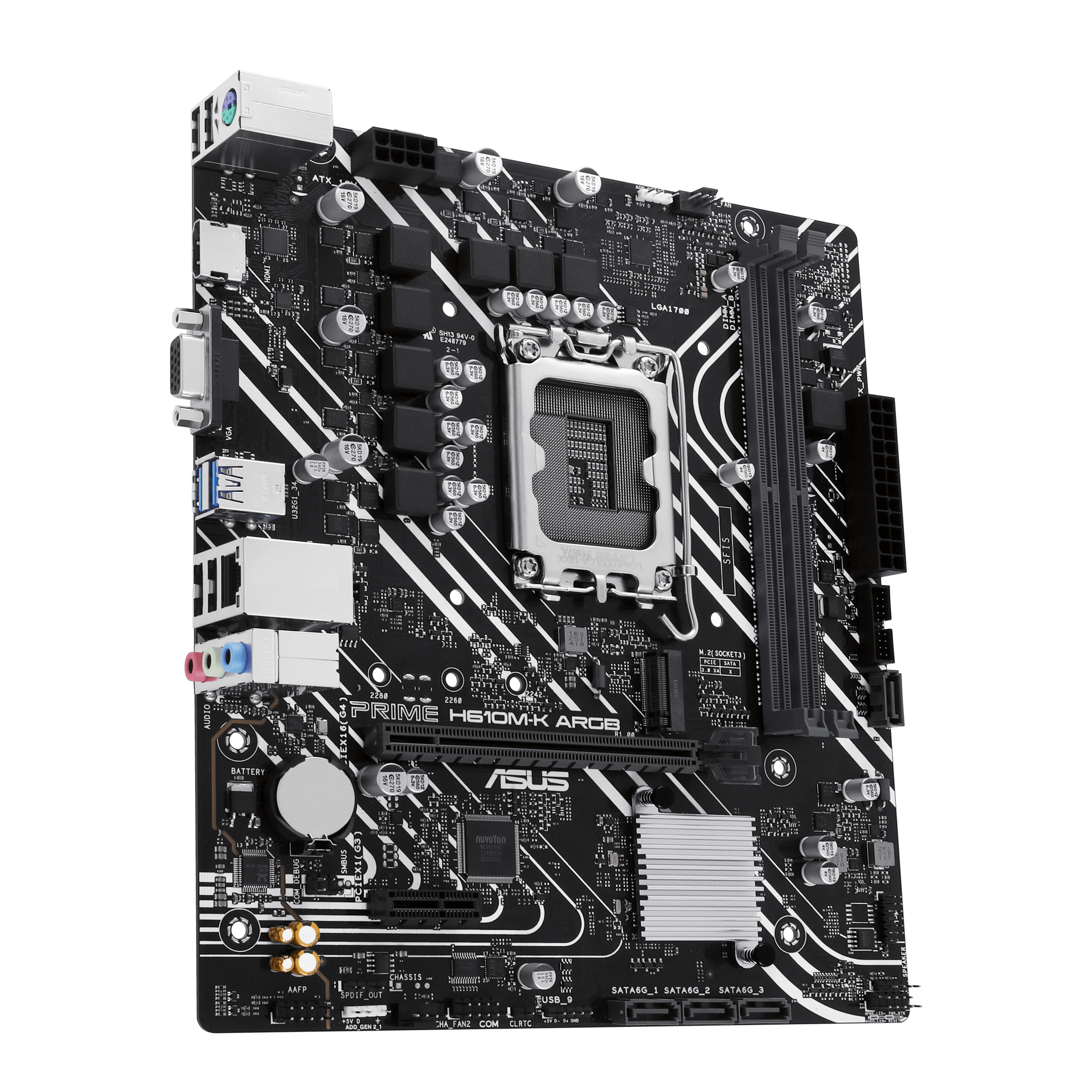 ASUS PRIME H610M-K ARGB LGA 1700 2DDR5 microATX 4xSATA MB 1xHDMI 2.1 1xD-Sub 1xM.2