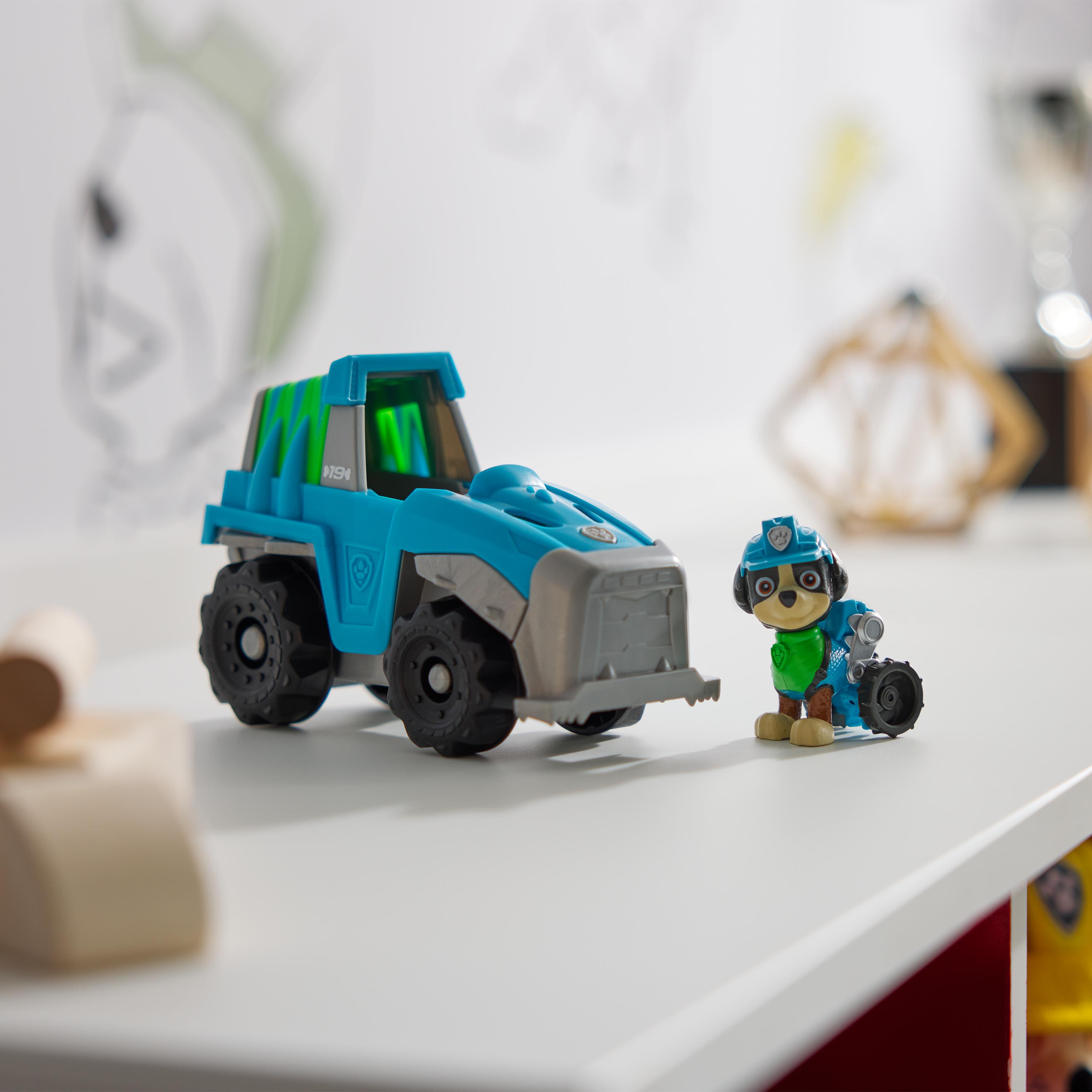 Paw Patrol - Dinosaurier-Rettungsfahrzeug mit Rex Spielfigur, Spielfahrzeug