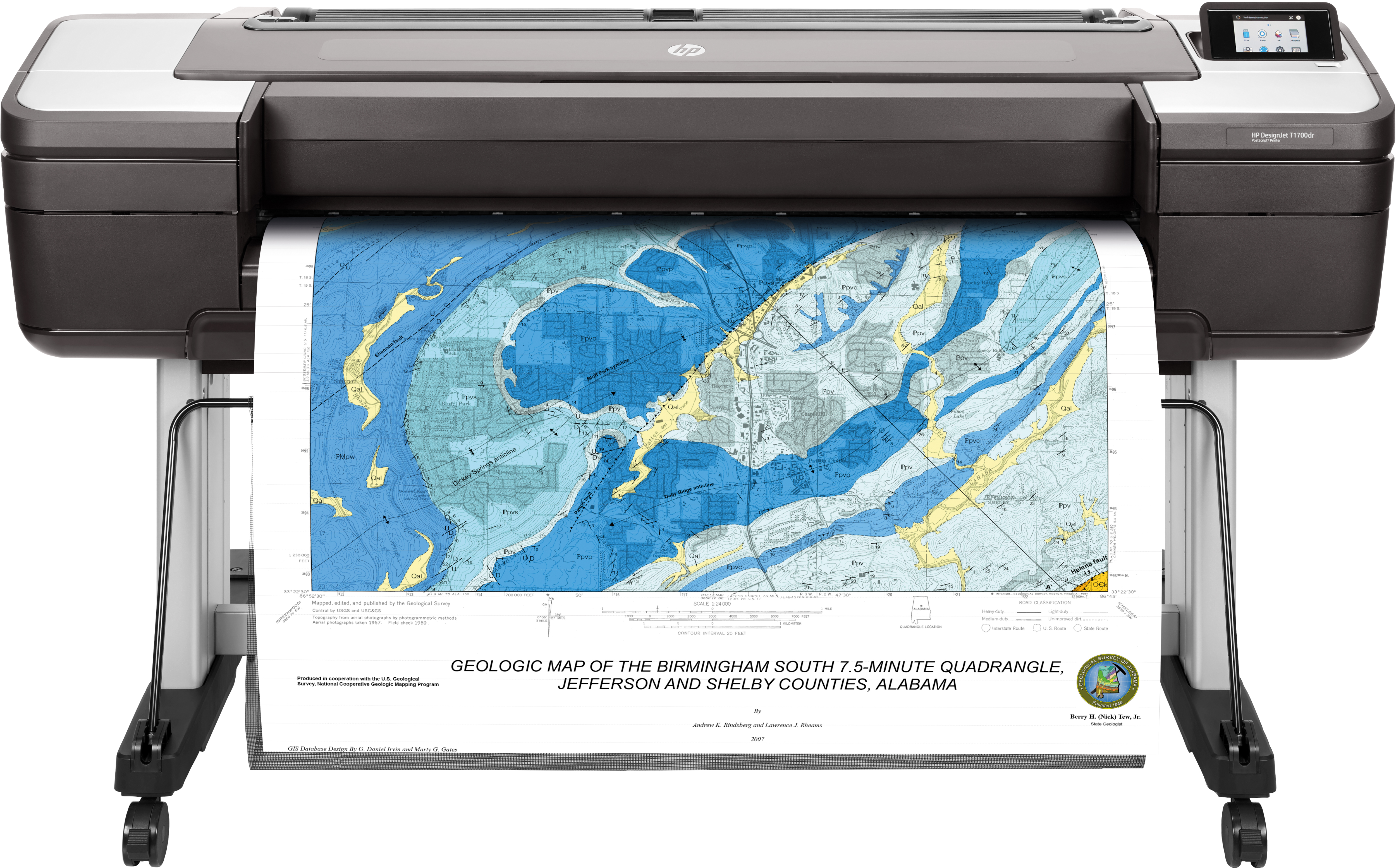 HP DesignJet T1700dr 44-in PS Printer