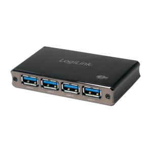 Logilink USB 3.0 HUB 4-port, Aluminium mit Überstromschutz