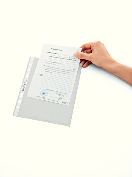 LEITZ Prospekthüllen 4795 DIN A5 transparent genarbt 0,08 mm, 100 St.