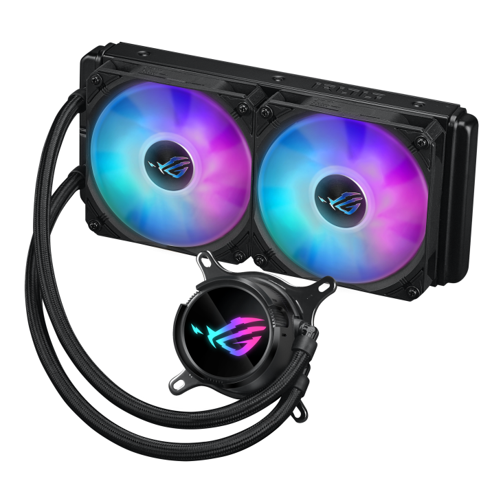 ASUS ROG Strix LC III 240 ARGB all-in-one CPU liquid cooler with 360 rotatable water block Premium ROG ARGB fans