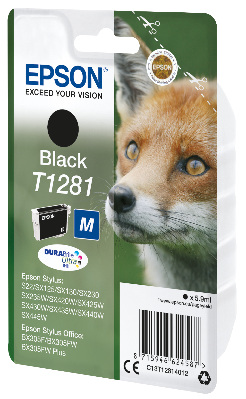 EPSON T1281M (Fuchs) schwarz Druckerpatrone