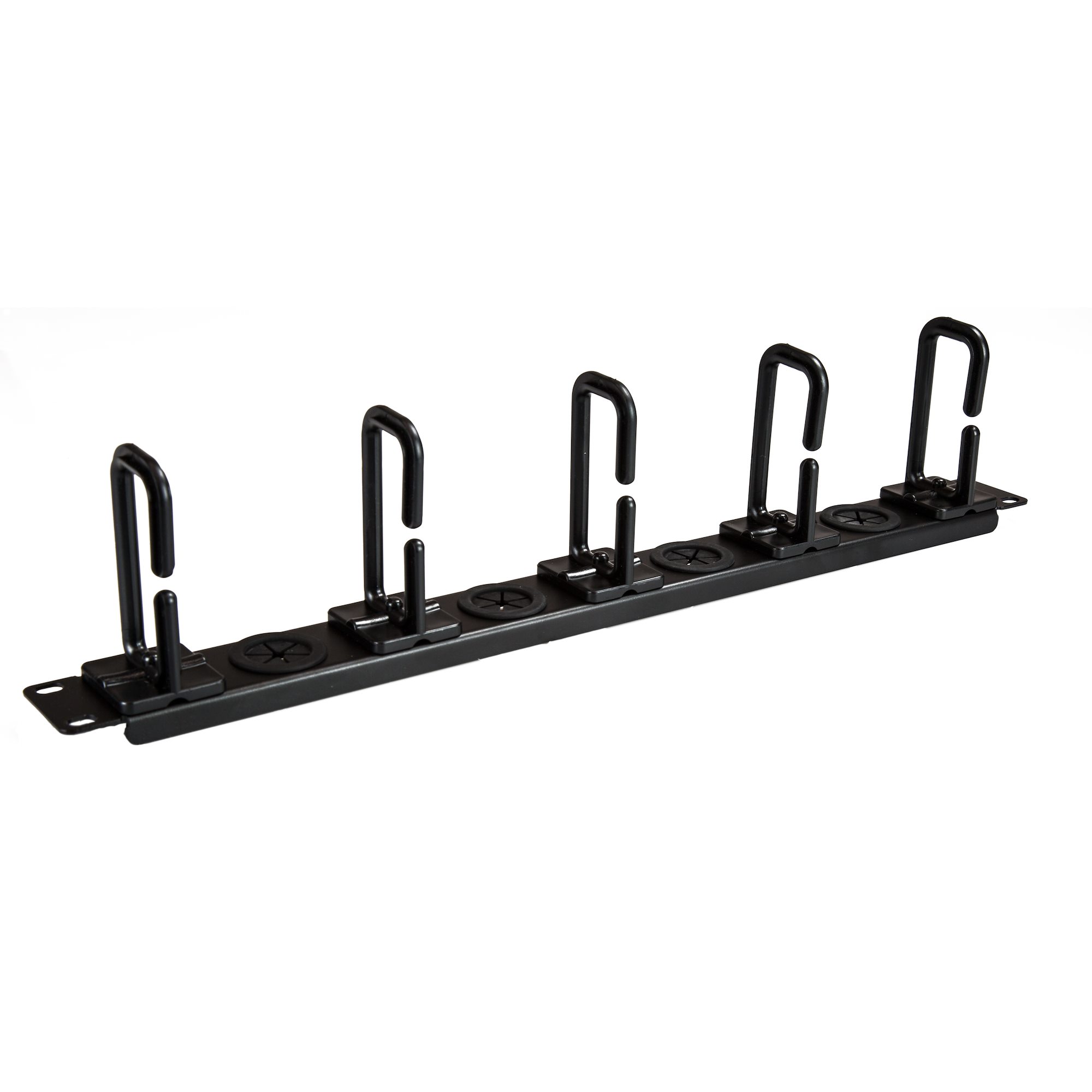 StarTech.com 1HE Server Rack Kabelmanagement mit D-Ring-Haken Schwarz