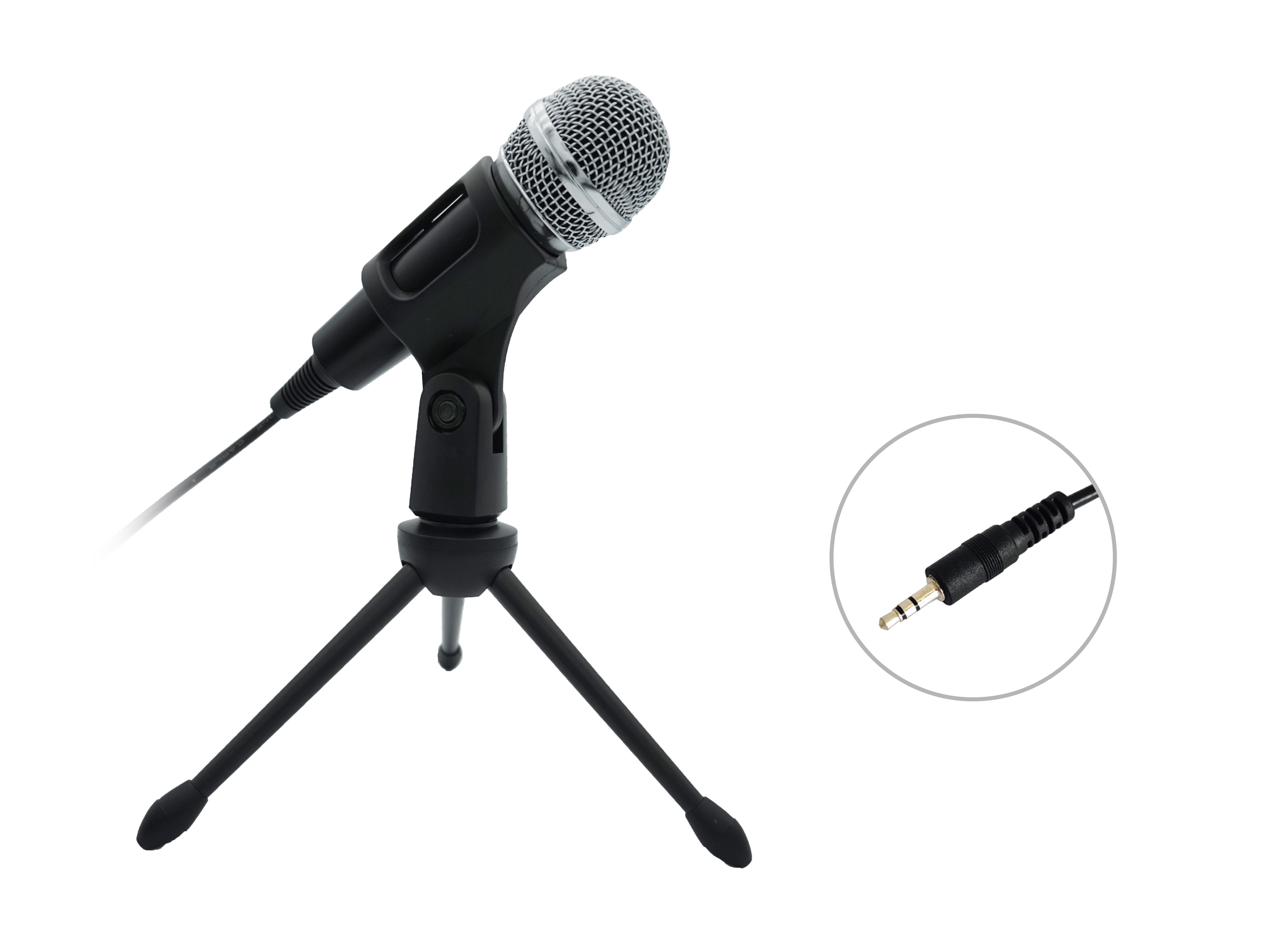 Equip Tischmikrofon Mini-Stereo mit 3.5mm AUX 1.80m schwarz