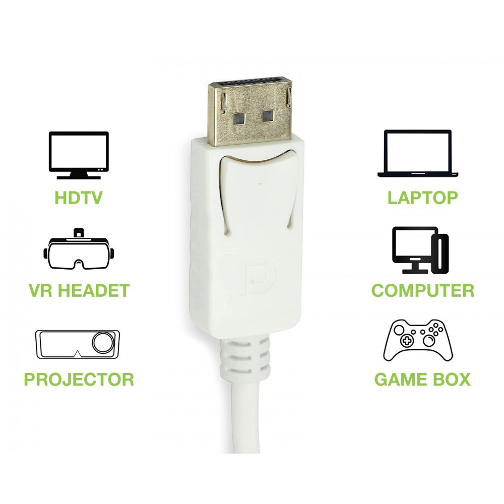 TECHLY Adapter DisplayPort M 1.2 auf HDMI F passiv 1080p 60Hz weiss