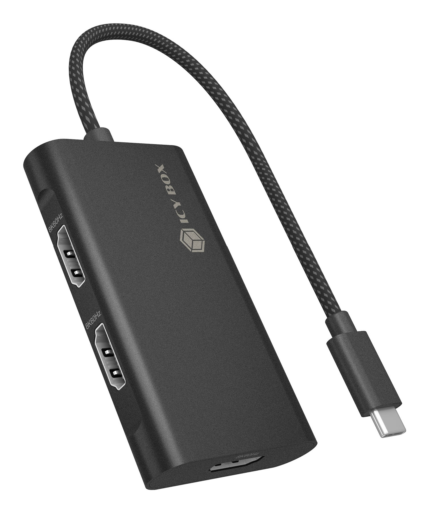 Adapter IcyBox USB Type-C 3x HDMI-Videoausgänge