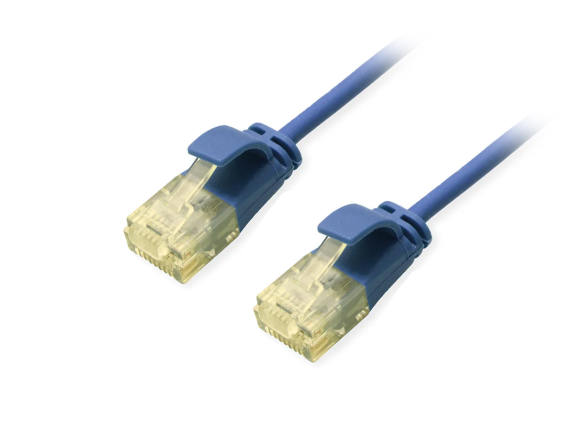 Equip Patchkabel Cat6A SlimFlex U/UTP 0.15m blau LSZH 2xRJ45 Polybeutel