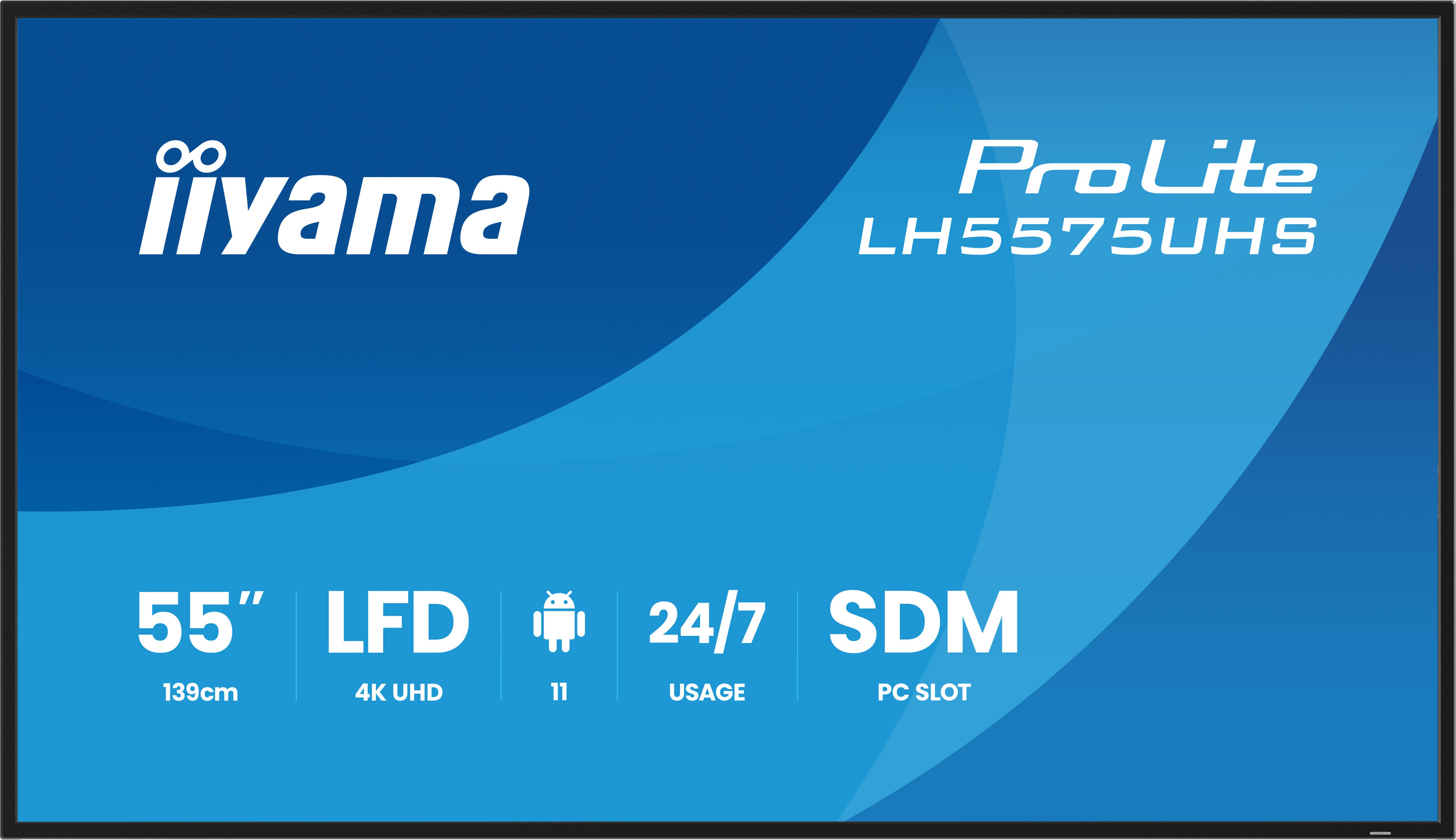 LH5575UHS-B2AG 55IN 3840X2160 UHD IPS 500CD/M 2X10W HDMI