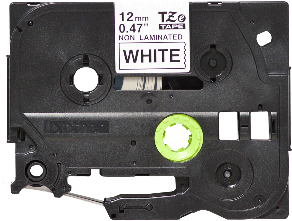 TZE-N231 NON-LAMINATED TAPE 12MM 8M BLACK ON WHITE