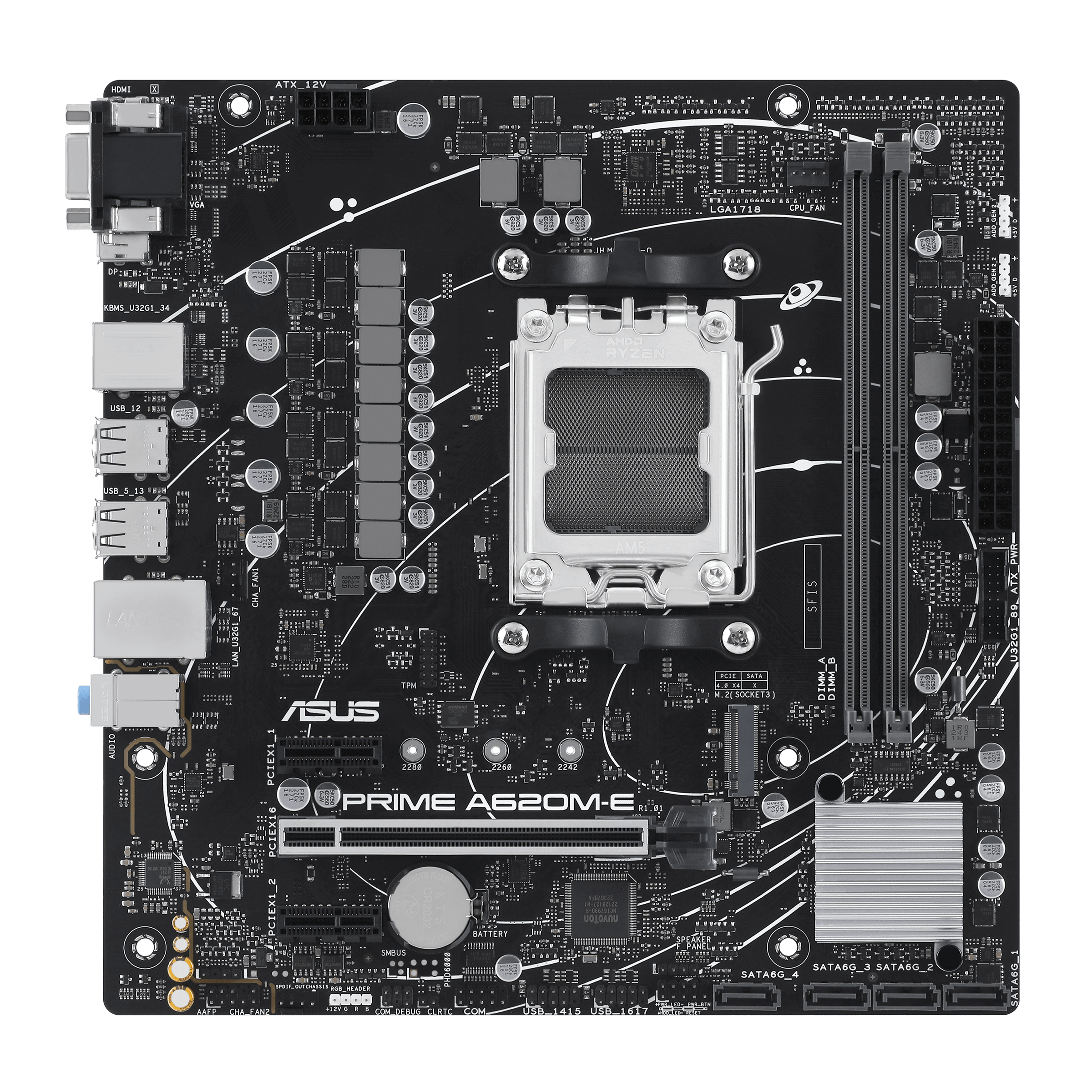 ASUS PRIME A620M-E-CSM AM5 2xDDR5 mATX MB 4xSATA 1xM.2