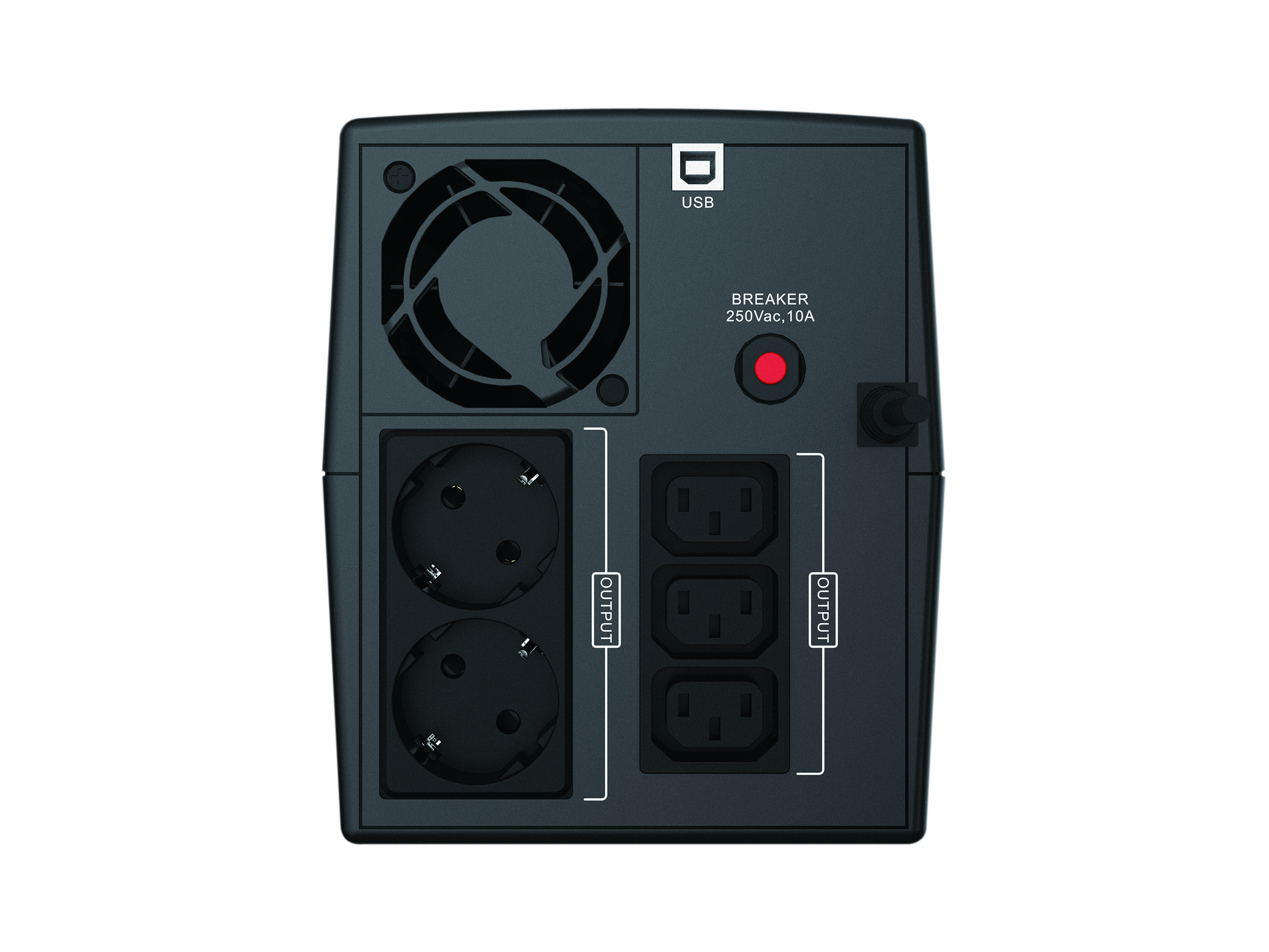 CONCEPTRONIC USV 2200VA/1320W/2xSchuko/3xIEC/HID USB/AVR sw