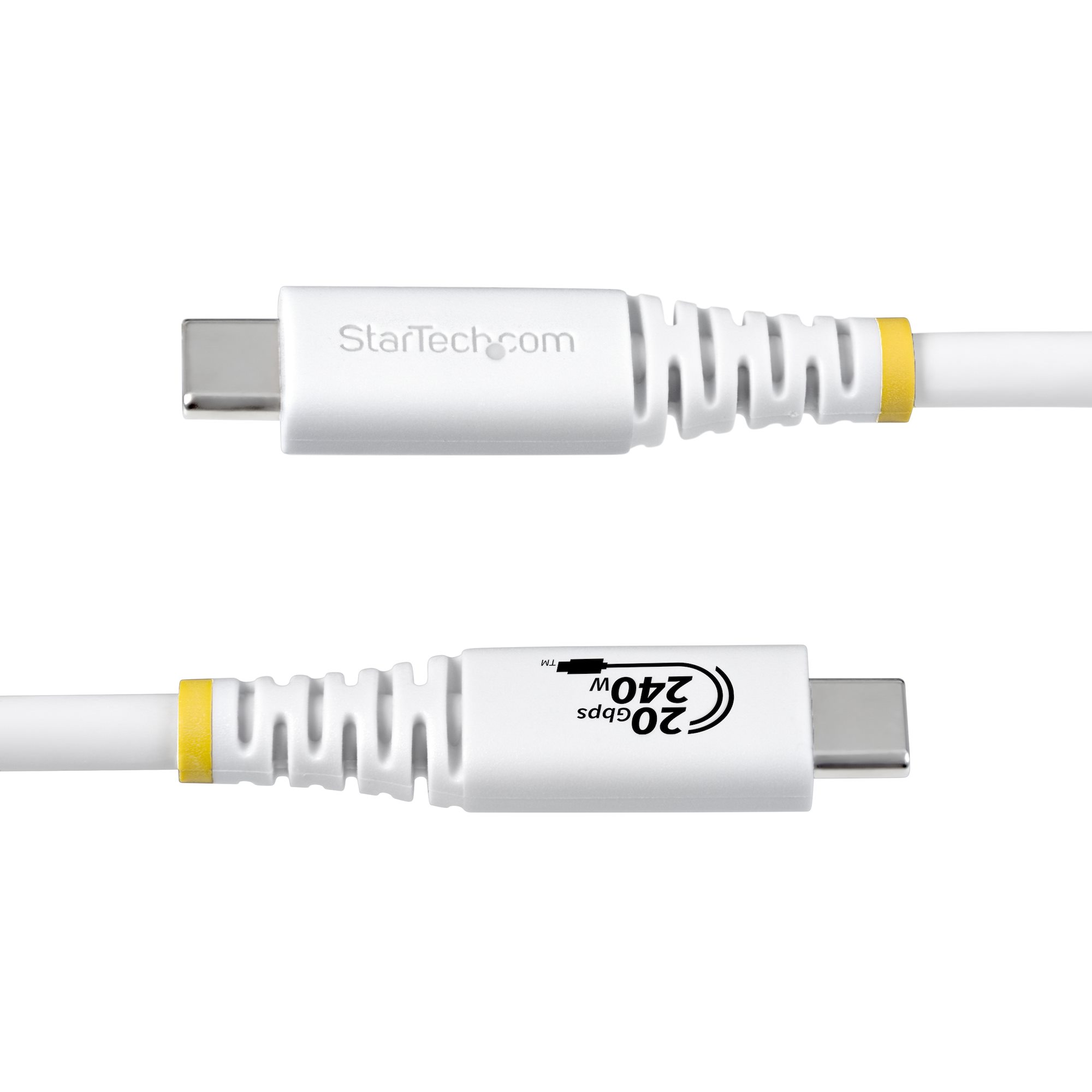 STARTECH.COM 2m USB4 Kabel 20Gbps USB-IF-zertifiziertes USB-C Kabel 240W PD EPR 4K 120Hz DP 2.1 TPE-Mantel Weiss