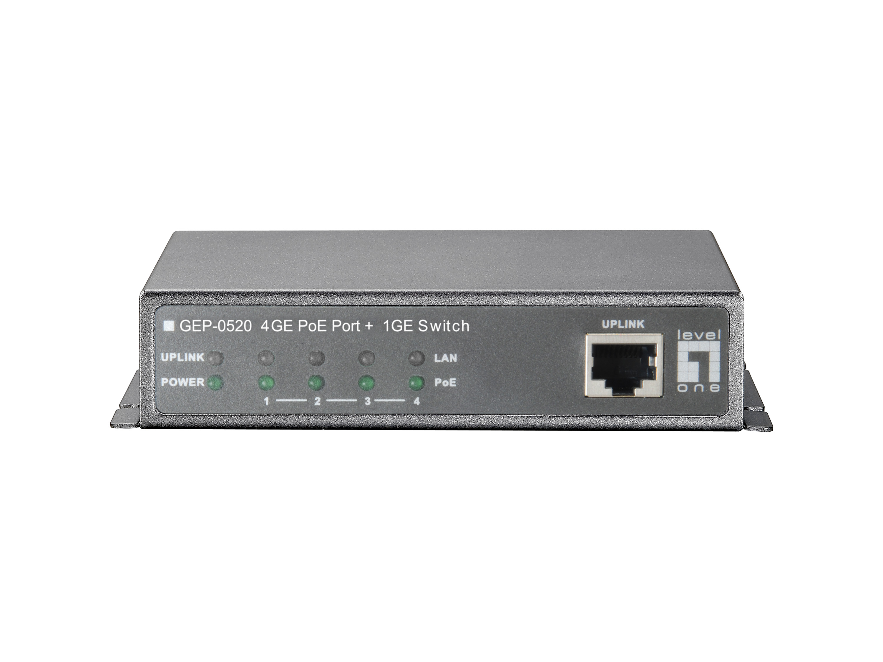 LevelOne PoE Switch 4xGE PoE/1xGE 65W unmanaged Plastik