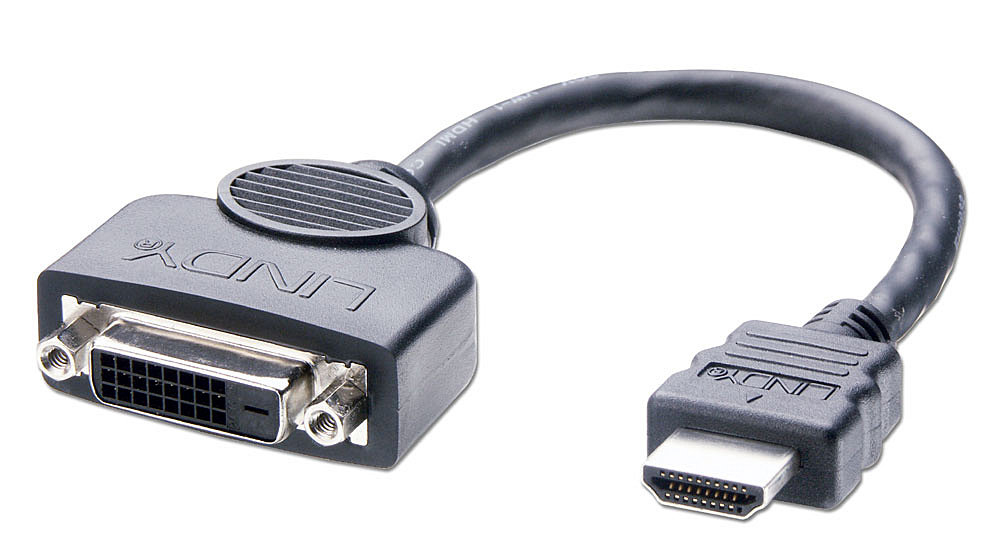 LINDY HDMI an DVI-D Buchse Adapterkabel 0.2m