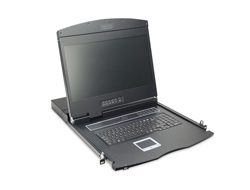 DIGITUS Konsole 19 1HE TFT dt.Layout 8Port Touchpad schwar