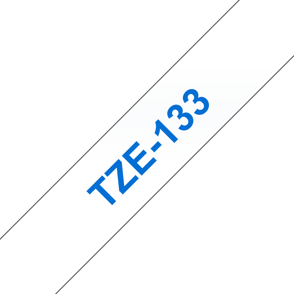 TZE-133 LAMINATED TAPE 12MM 8M BLUE ON CLEAR