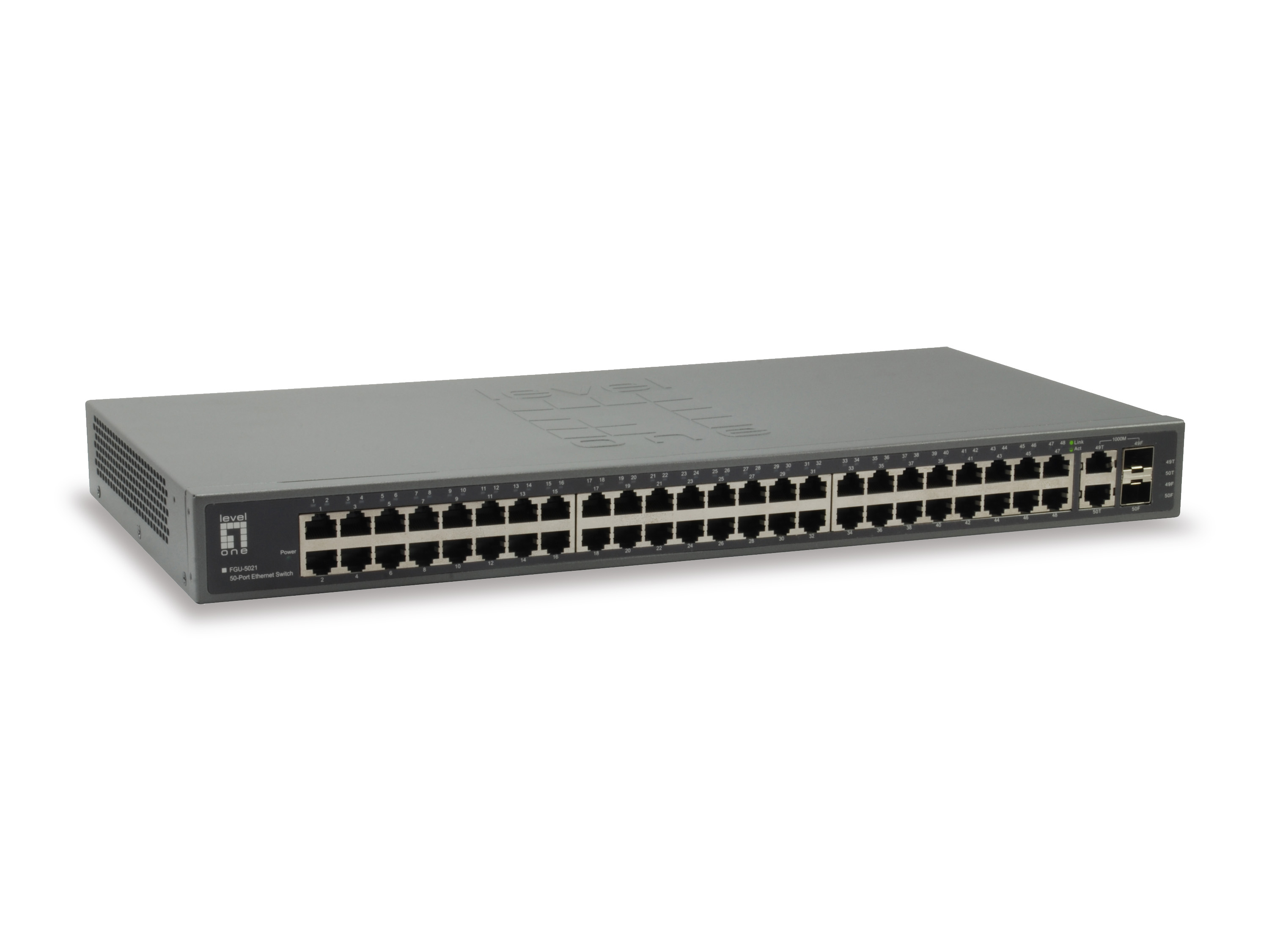 LevelOne Switch 48xFE/2xGE RJ45/SFP Combo 19unmanaged Metal