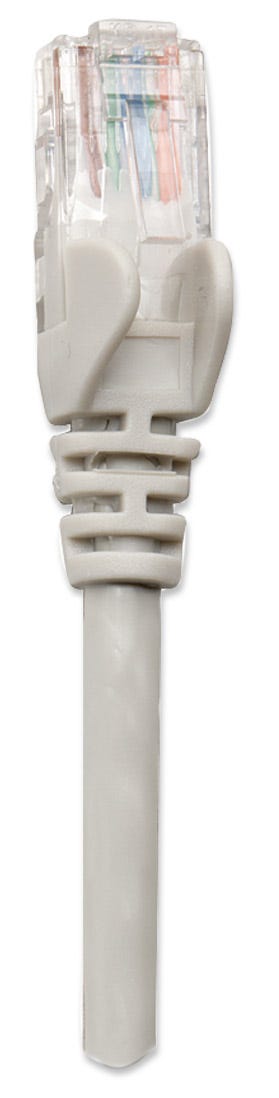 INTELLINET Patchkabel RJ45 U/UTP Cat5e 1.0m Hebelschutz grau