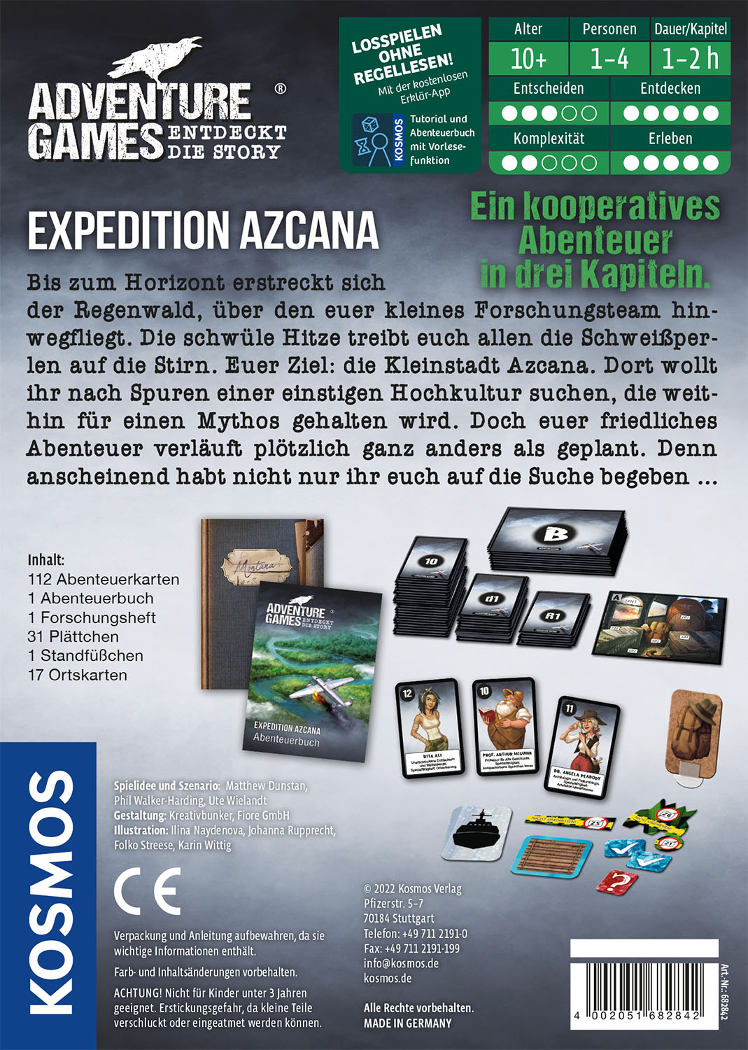 Adventure Games - Expedition Azcana, Brettspiel