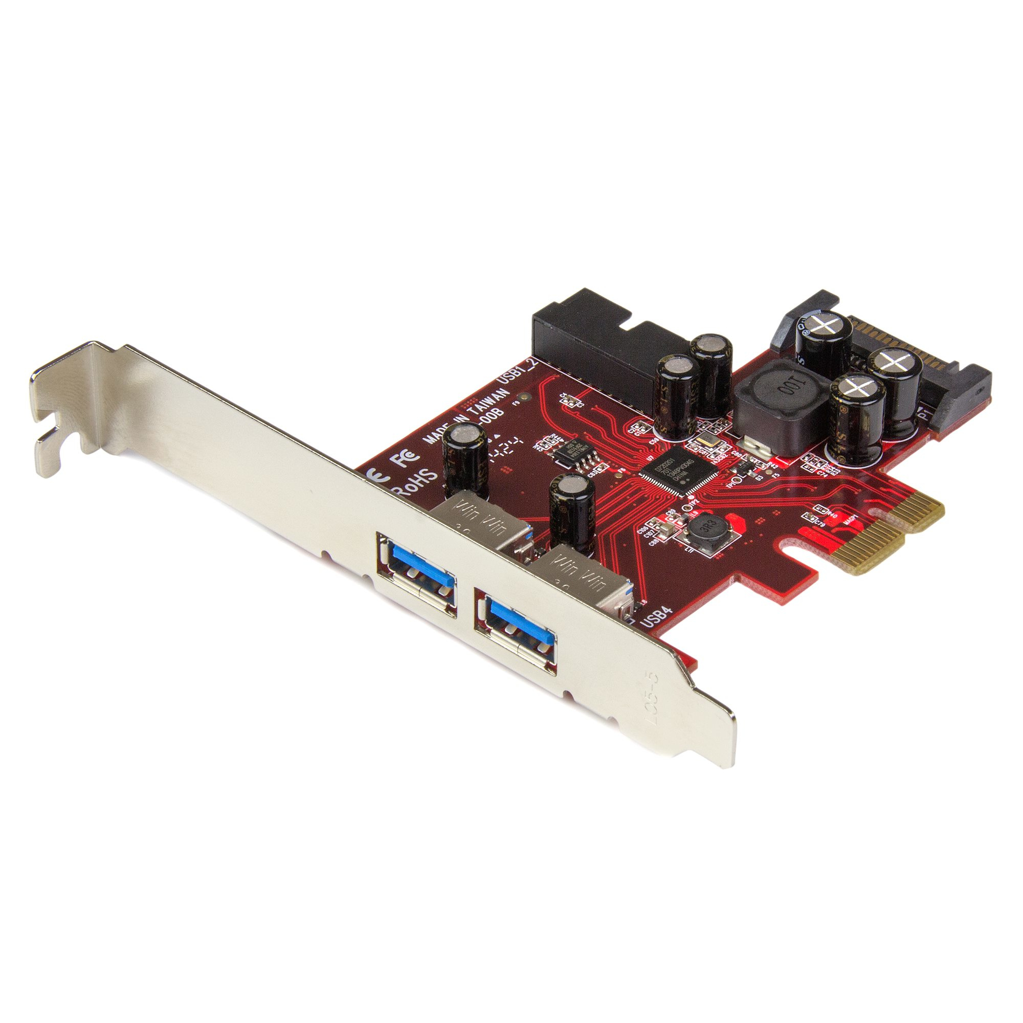 StarTech.com PEXUSB3S2EI 4-Port PCI Express Karte USB 3.0 SATA