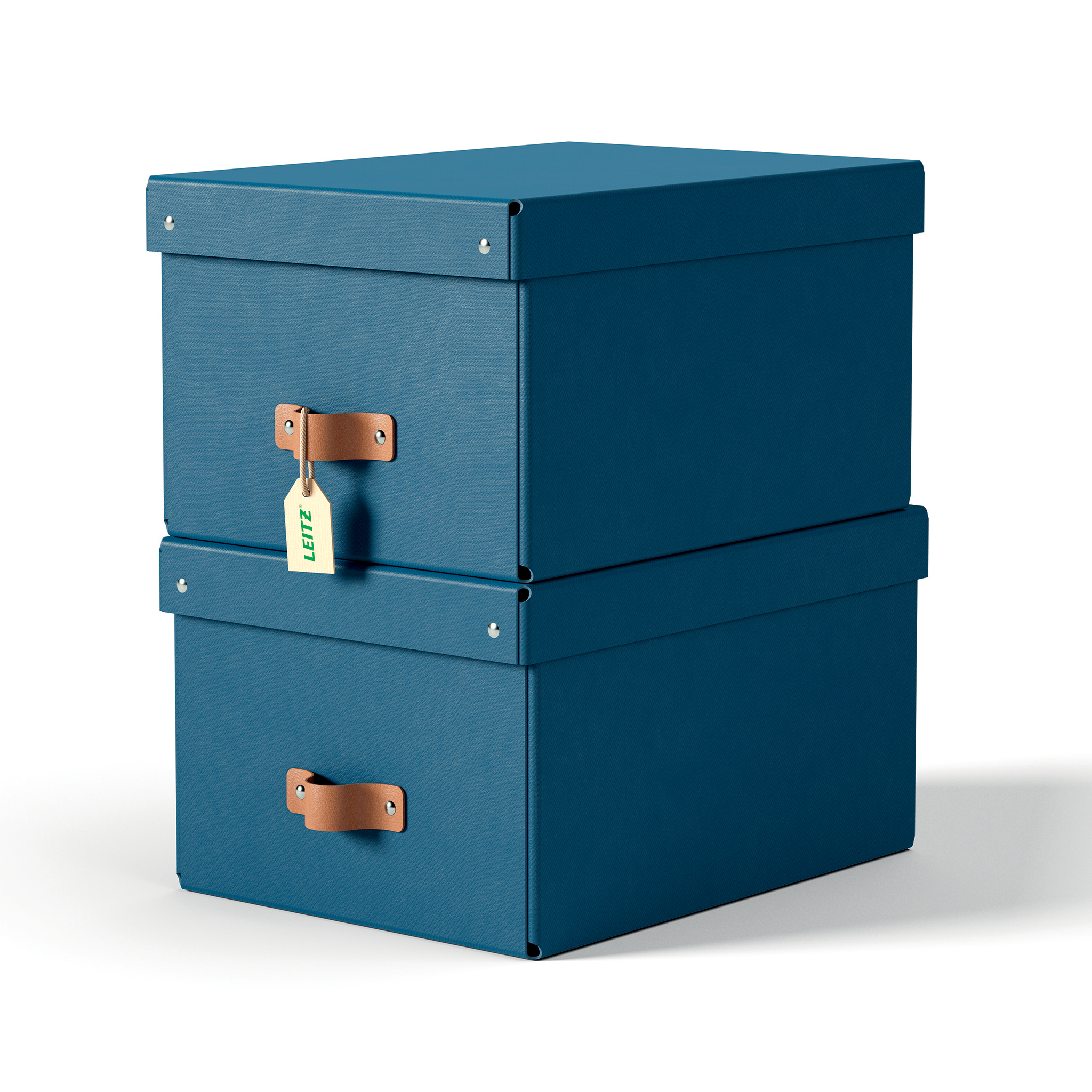 LEITZ Puro Aufbewahrungsboxen 17,0 l dunkelblau 27,0 x 37,0 x 20,0 cm, 2 St.