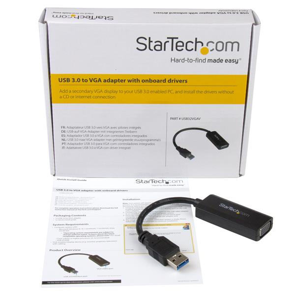 USB 3.0 VGA VIDEO ADAPTER - ON-BOARD DRIVER INSTALLATION