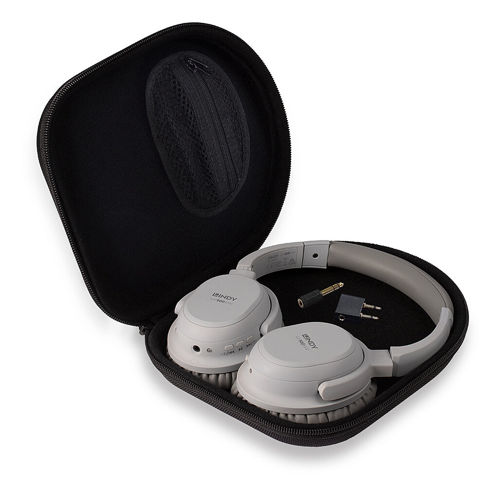 LINDY LH500XW Wireless Active Noise Cancelling Headphone gra