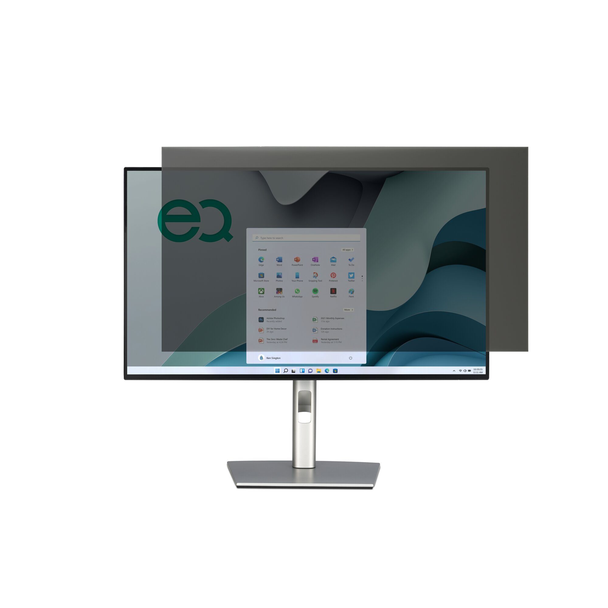 Kensington EQ Display-Blickschutzfolie für 60,5 cm (23,8 Zoll)