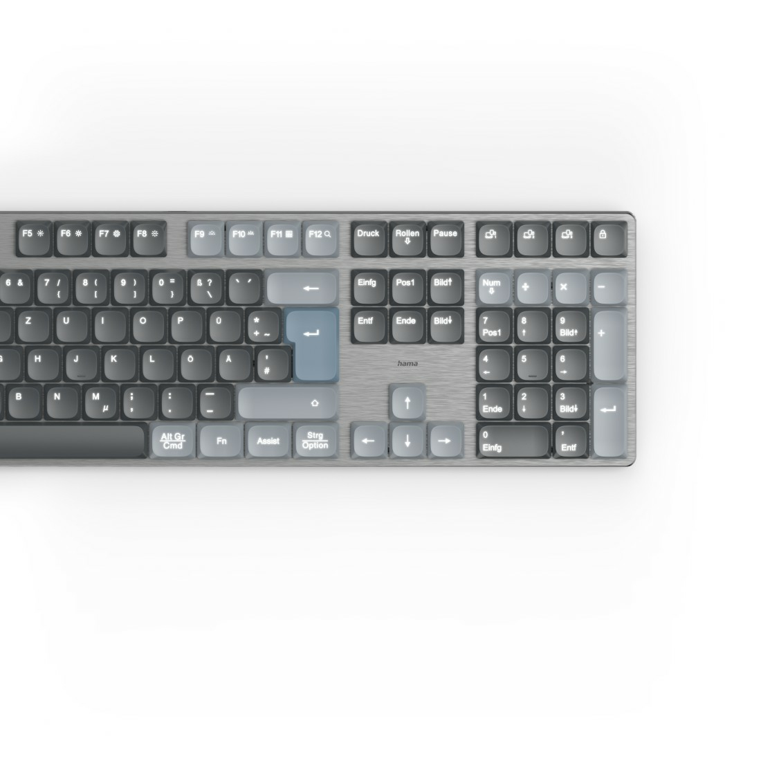 hama WK-800 Tastatur kabellos grau